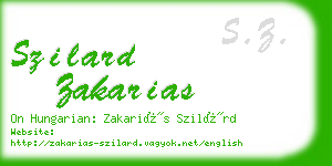 szilard zakarias business card